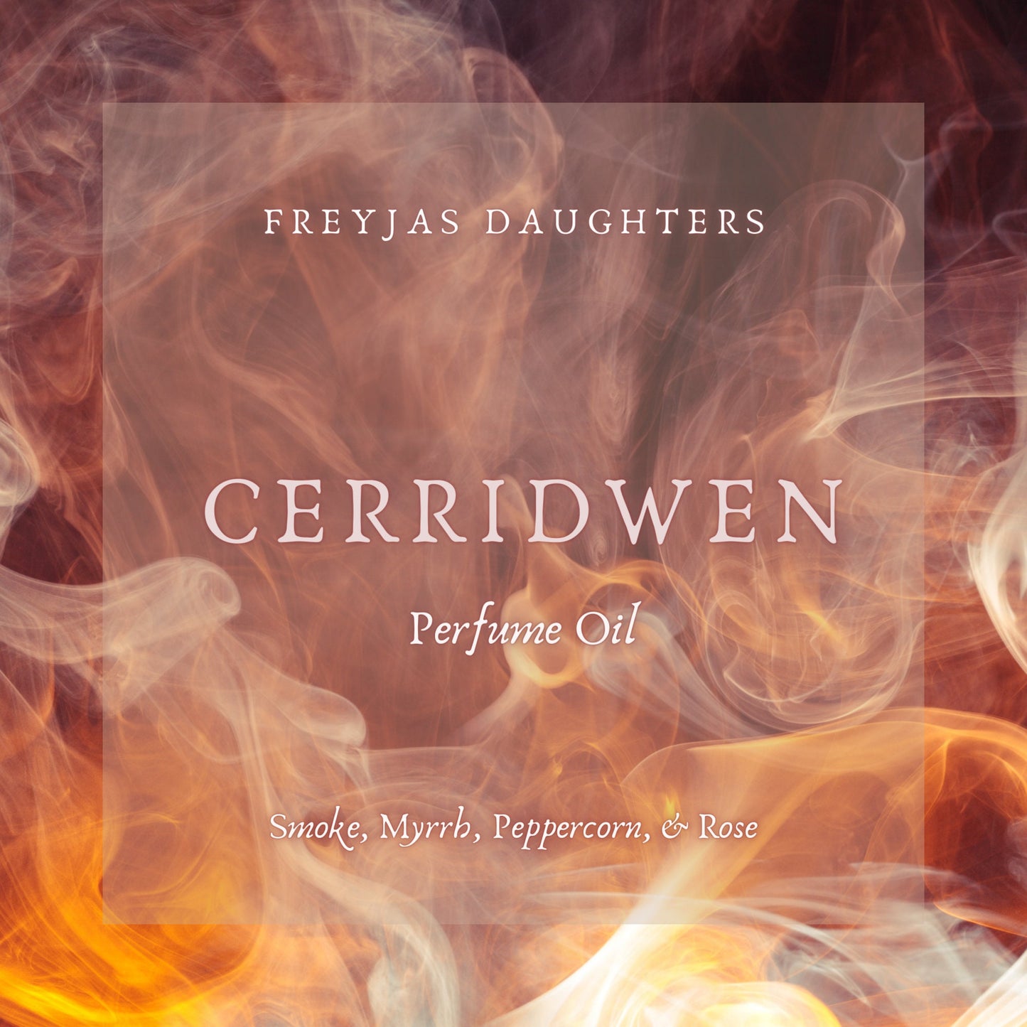 a picture of a picture of a fire with the words ceriddwen on