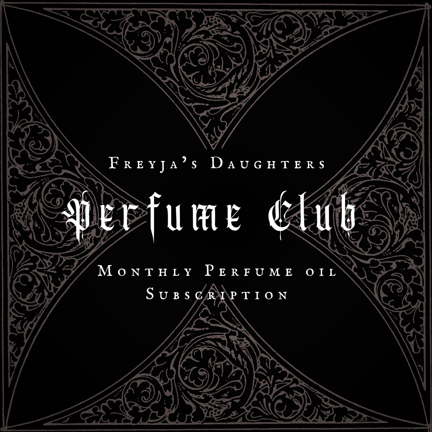 a black and white picture with the words perfume club