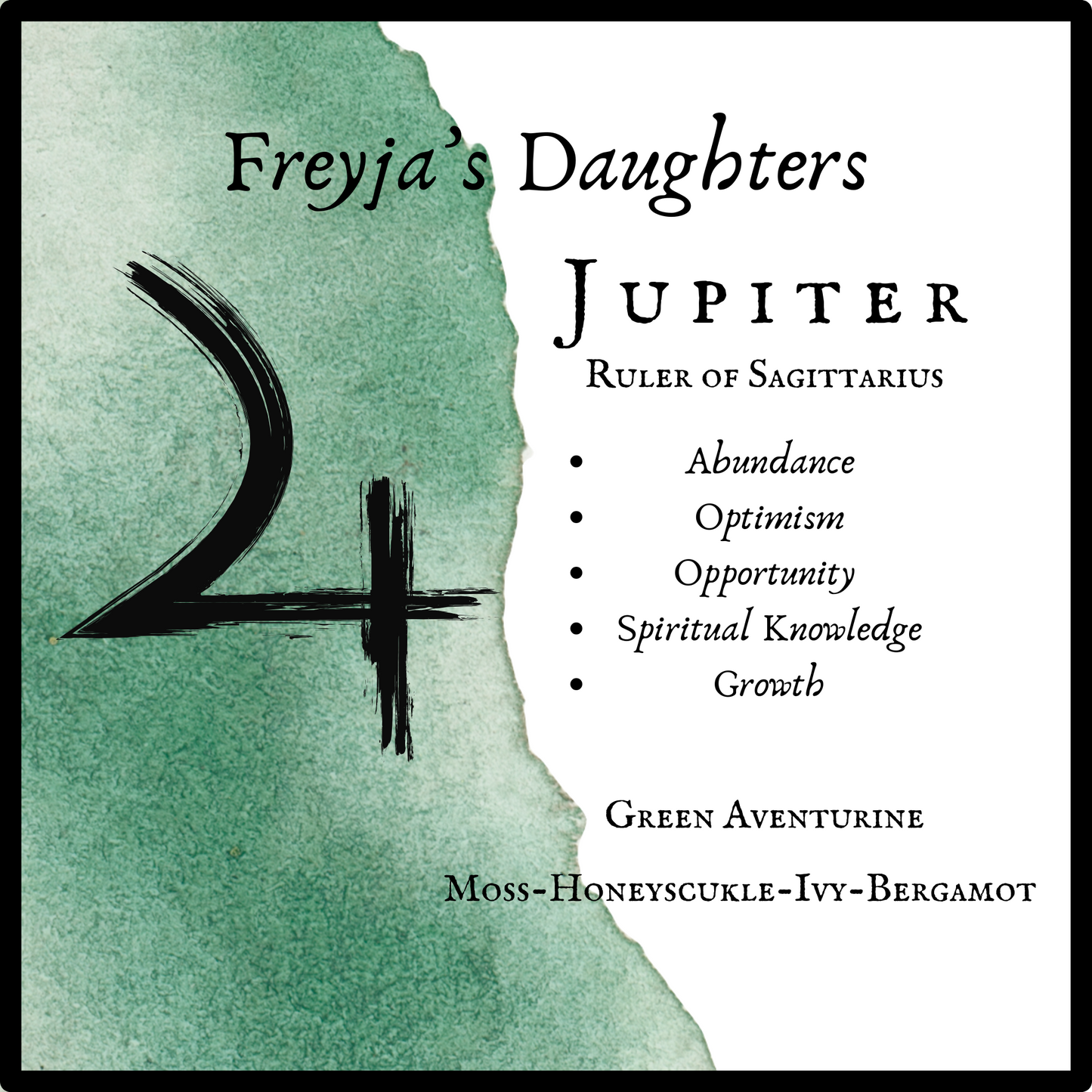 Jupiter Green Aventurine Perfume, Planetary Collection, Crystal Perfume