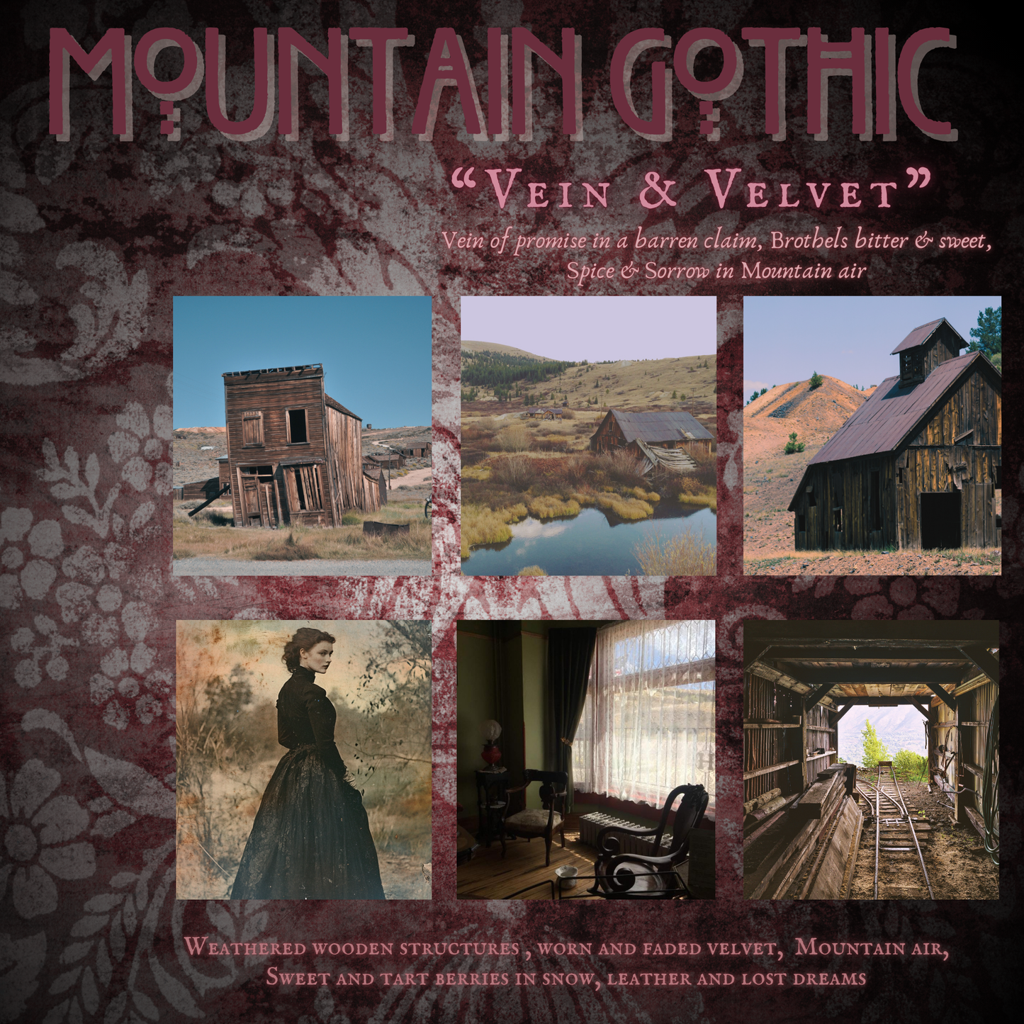 Vein & Velvet Perfume Oil, Gothic Hauntlands Collection, Mountain Gothic
