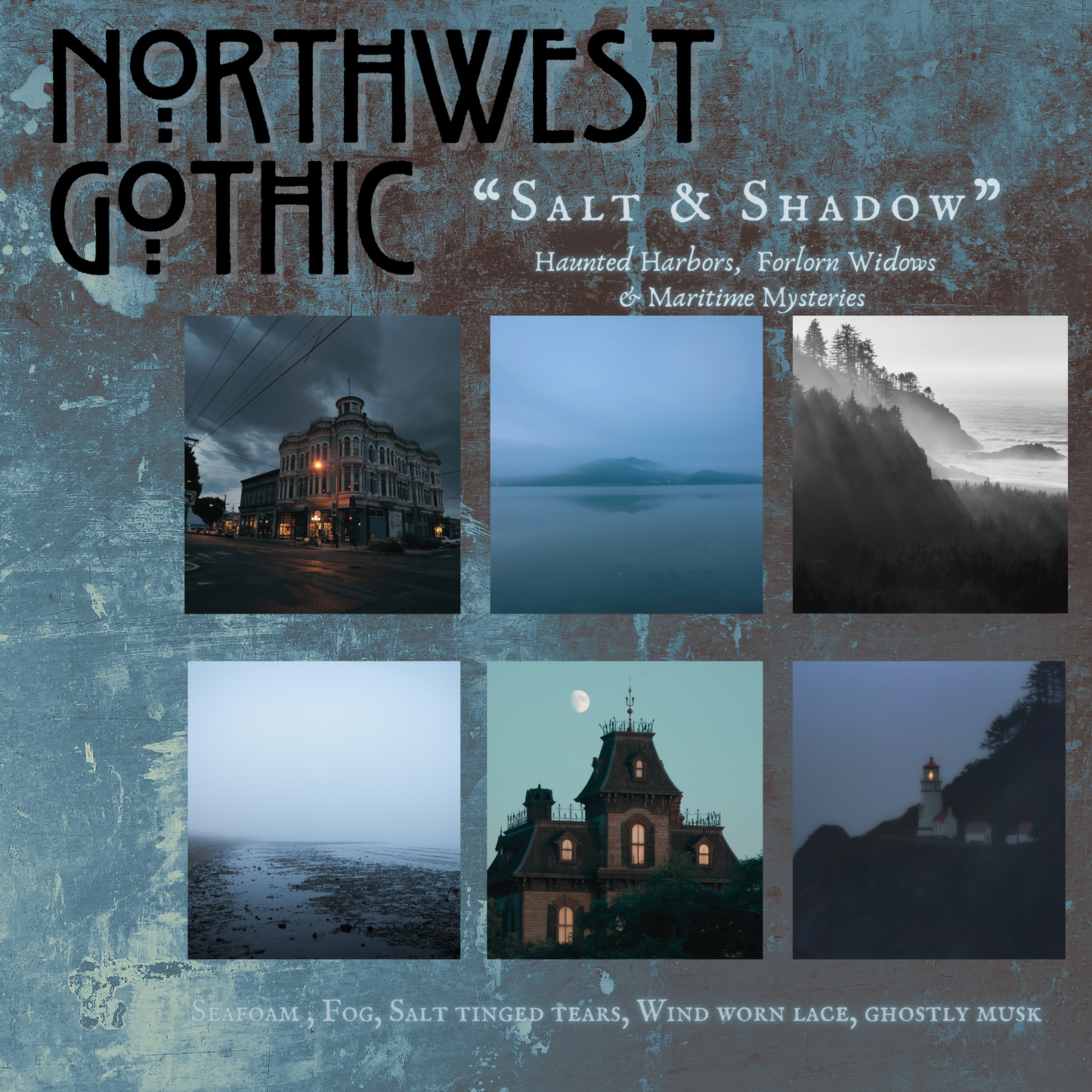 Salt & Shadow Perfume Oil, Gothic Hauntlands Collection, Pacific Northwest Gothic