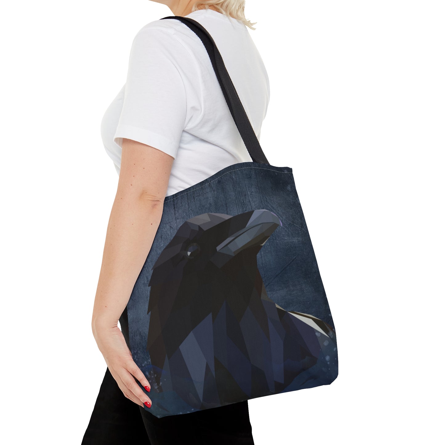 Raven Tote, Blue and Black Raven Tote Bag