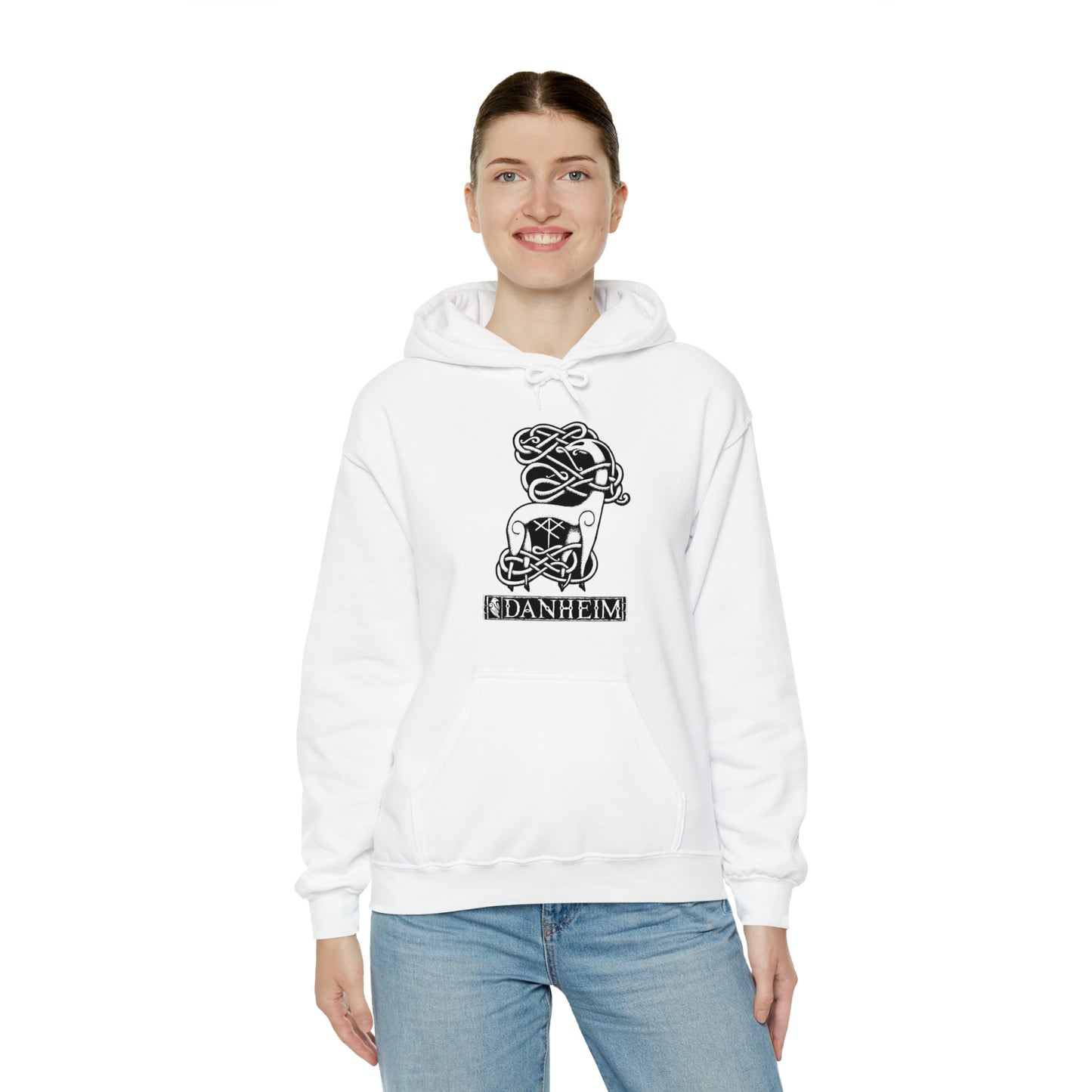 Danheim Stag Knotwork Unisex Hoodie, Heavy Blend Hooded Sweatshirt