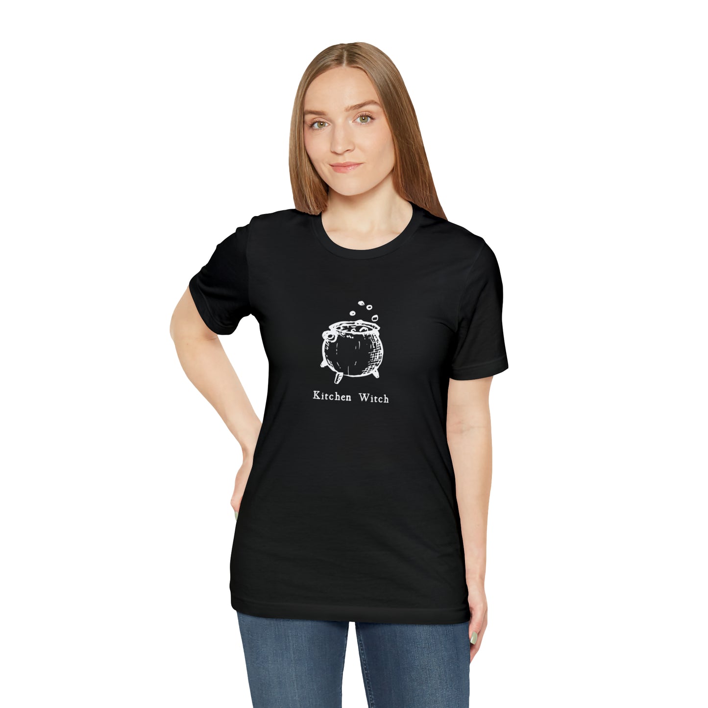 Kitchen Witch T-shirt, Kitchen Witch Cauldron Short Sleeve Shirt