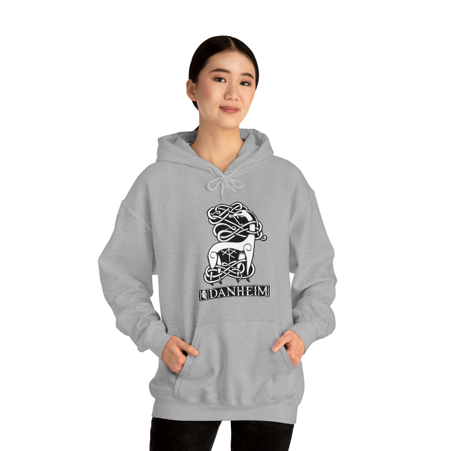 Danheim Stag Knotwork Unisex Hoodie, Heavy Blend Hooded Sweatshirt