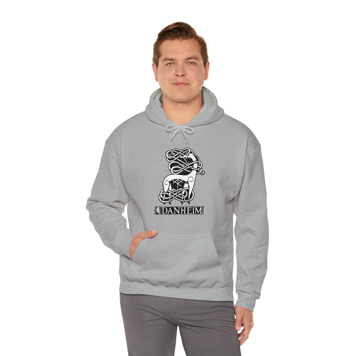 Danheim Stag Knotwork Unisex Hoodie, Heavy Blend Hooded Sweatshirt