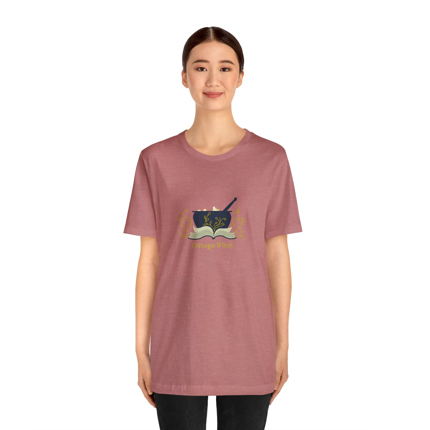 Cottage Witch T-shirt, Cottage Witch Book and Vines Short Sleeve Shirt