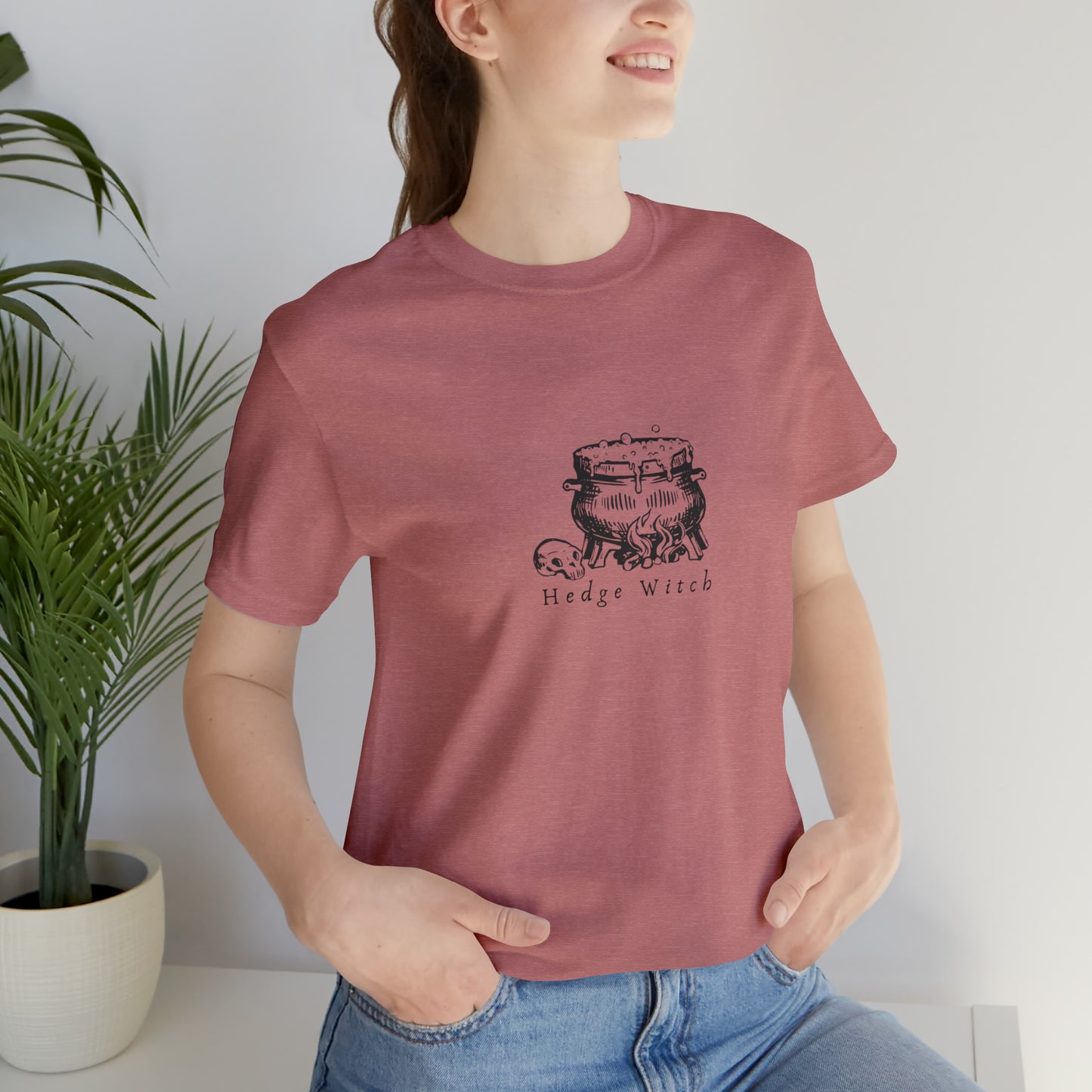 Hedge Witch T-shirt, Hedge Witch Cauldron Short Sleeve Shirt