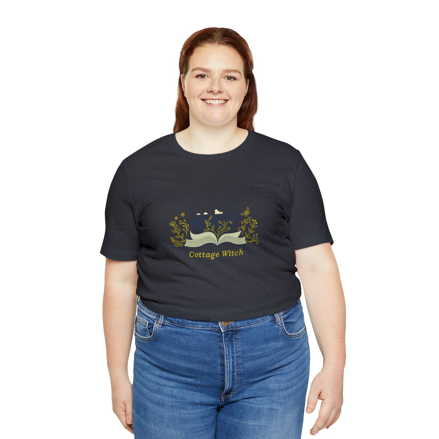 Cottage Witch T-shirt, Cottage Witch Book and Vines Short Sleeve Shirt