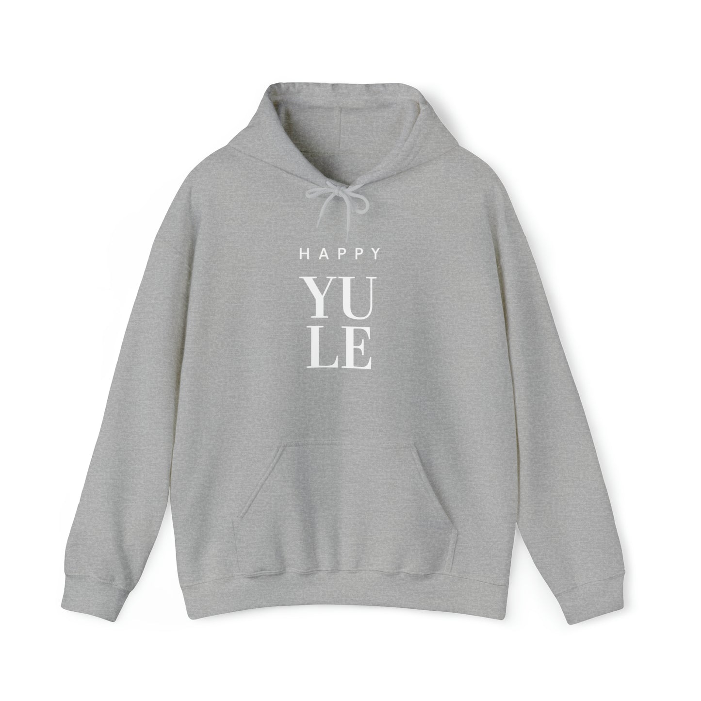 Happy Yule Hoodie, Pagan Holiday Heavy Blend Hooded Sweatshirt