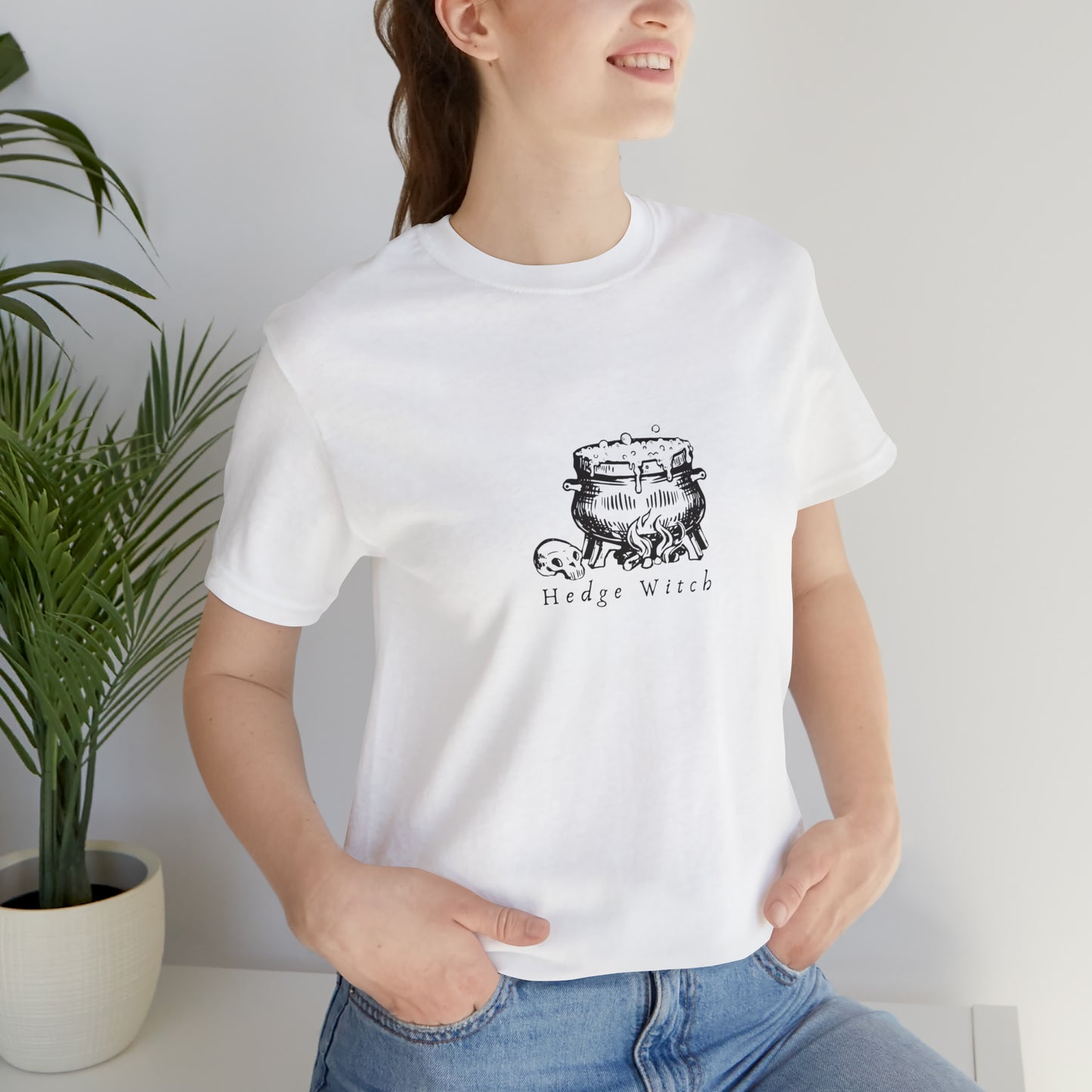 Hedge Witch T-shirt, Hedge Witch Cauldron Short Sleeve Shirt