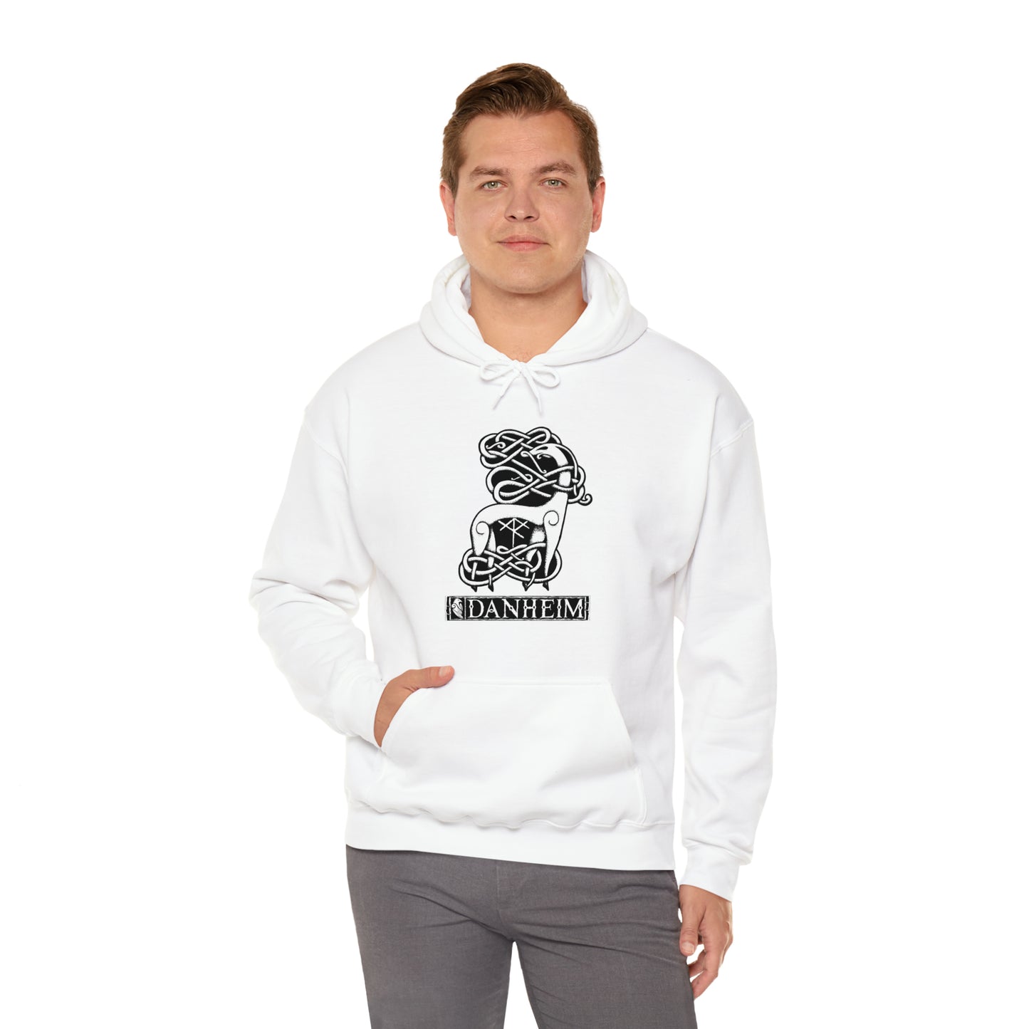 Danheim Stag Knotwork Unisex Hoodie, Heavy Blend Hooded Sweatshirt