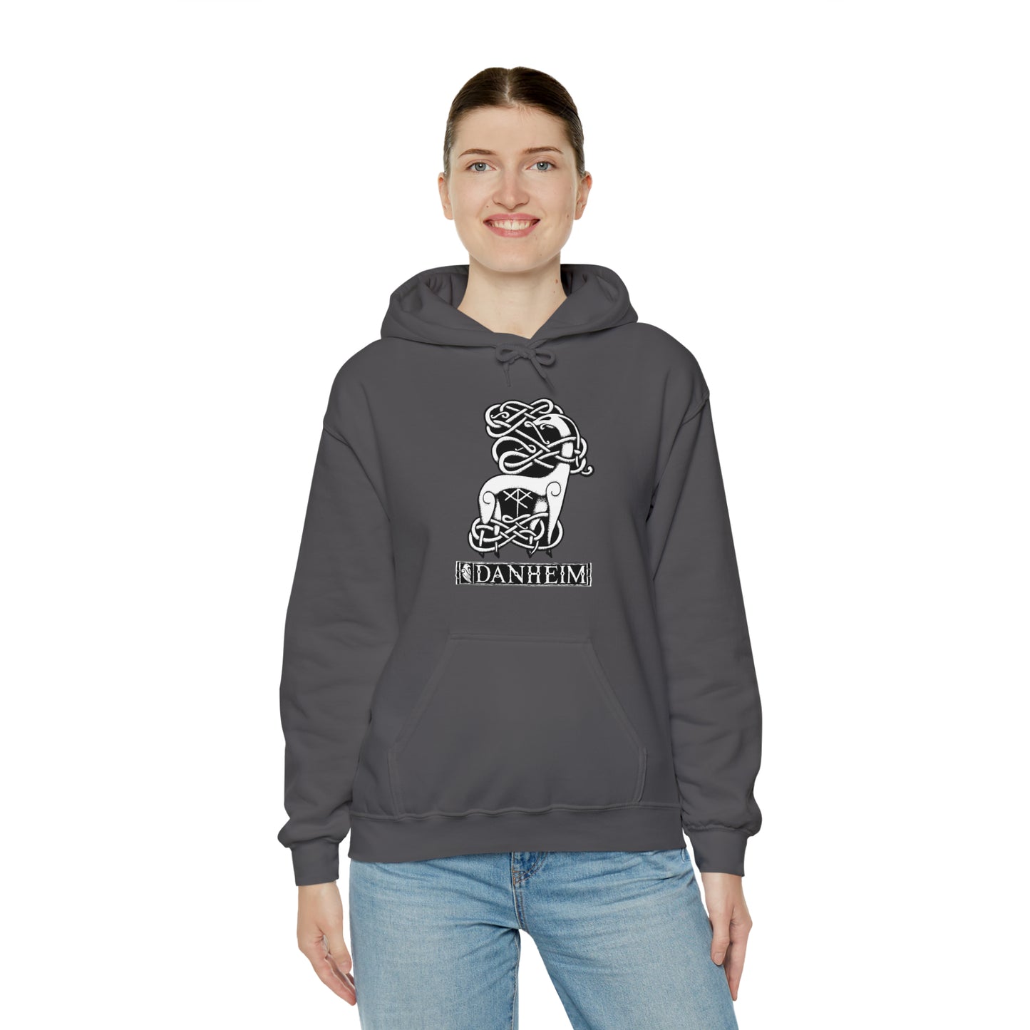 Danheim Stag Knotwork Unisex Hoodie, Heavy Blend Hooded Sweatshirt