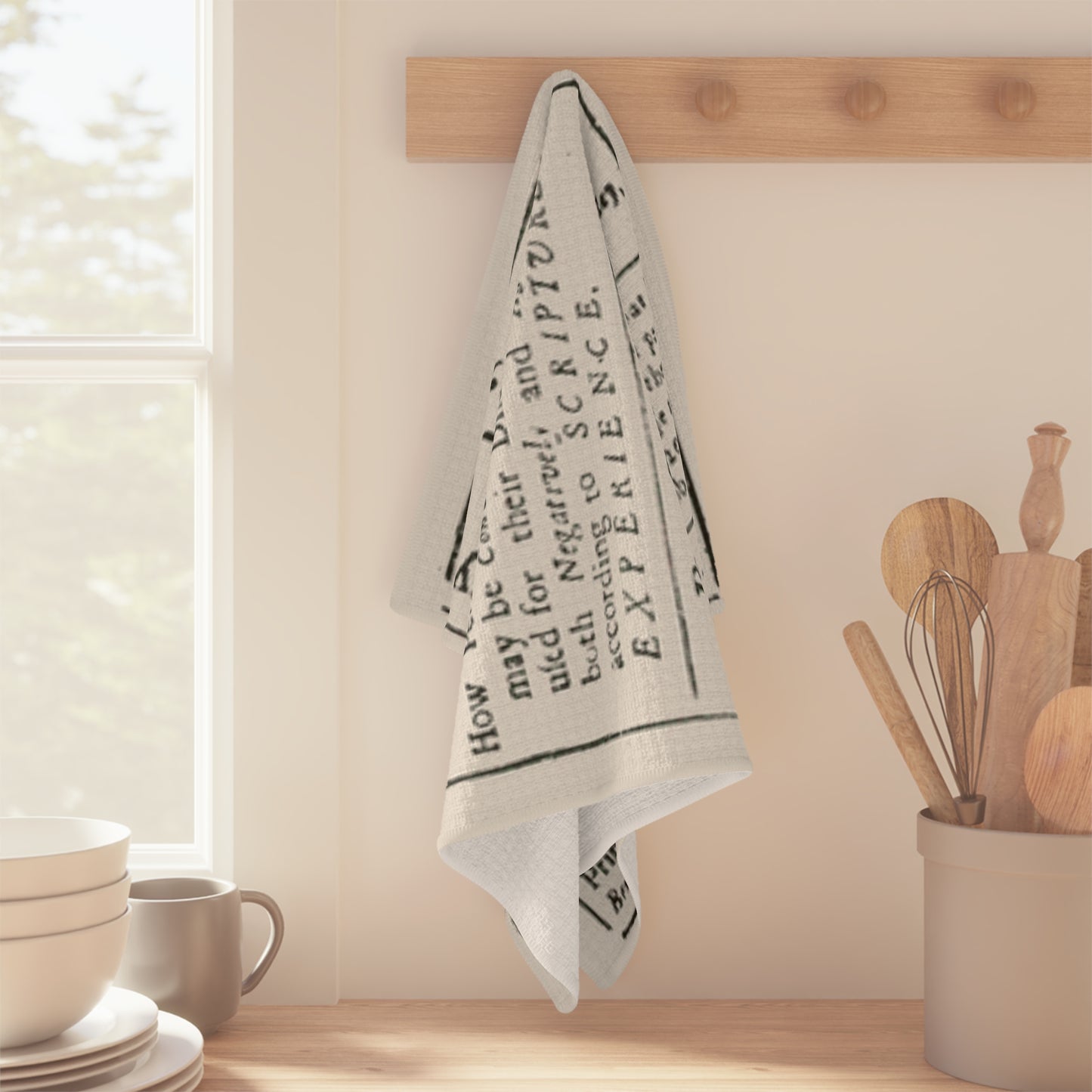 Modern Witchcraft Soft Tea Towel, 'A Modern Inquiry Into the Nature of Witchcraft' Kitchen Towel