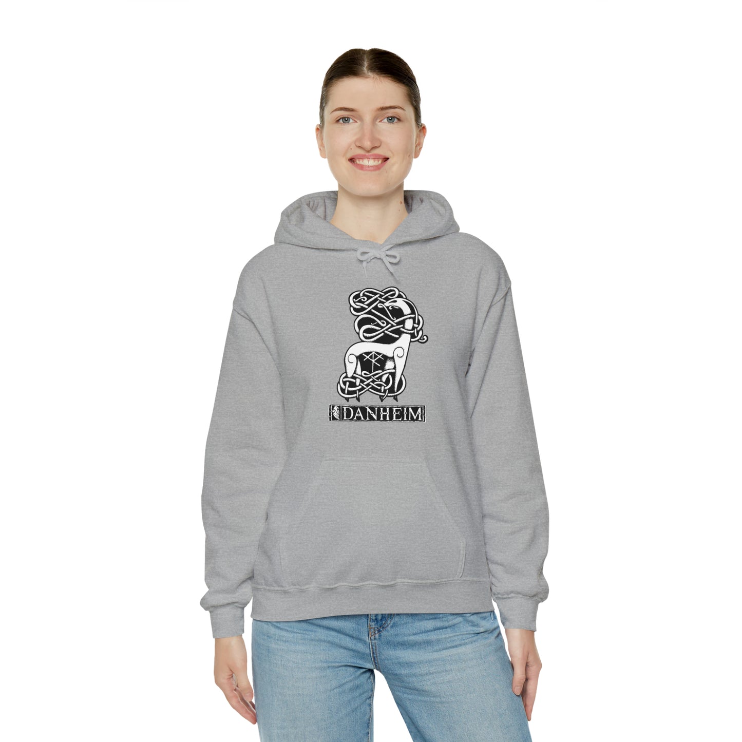 Danheim Stag Knotwork Unisex Hoodie, Heavy Blend Hooded Sweatshirt