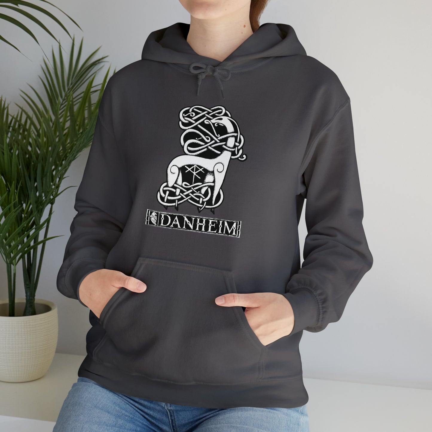 Danheim Stag Knotwork Unisex Hoodie, Heavy Blend Hooded Sweatshirt