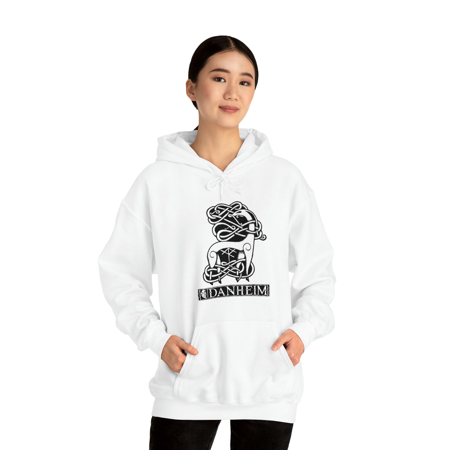 Danheim Stag Knotwork Unisex Hoodie, Heavy Blend Hooded Sweatshirt