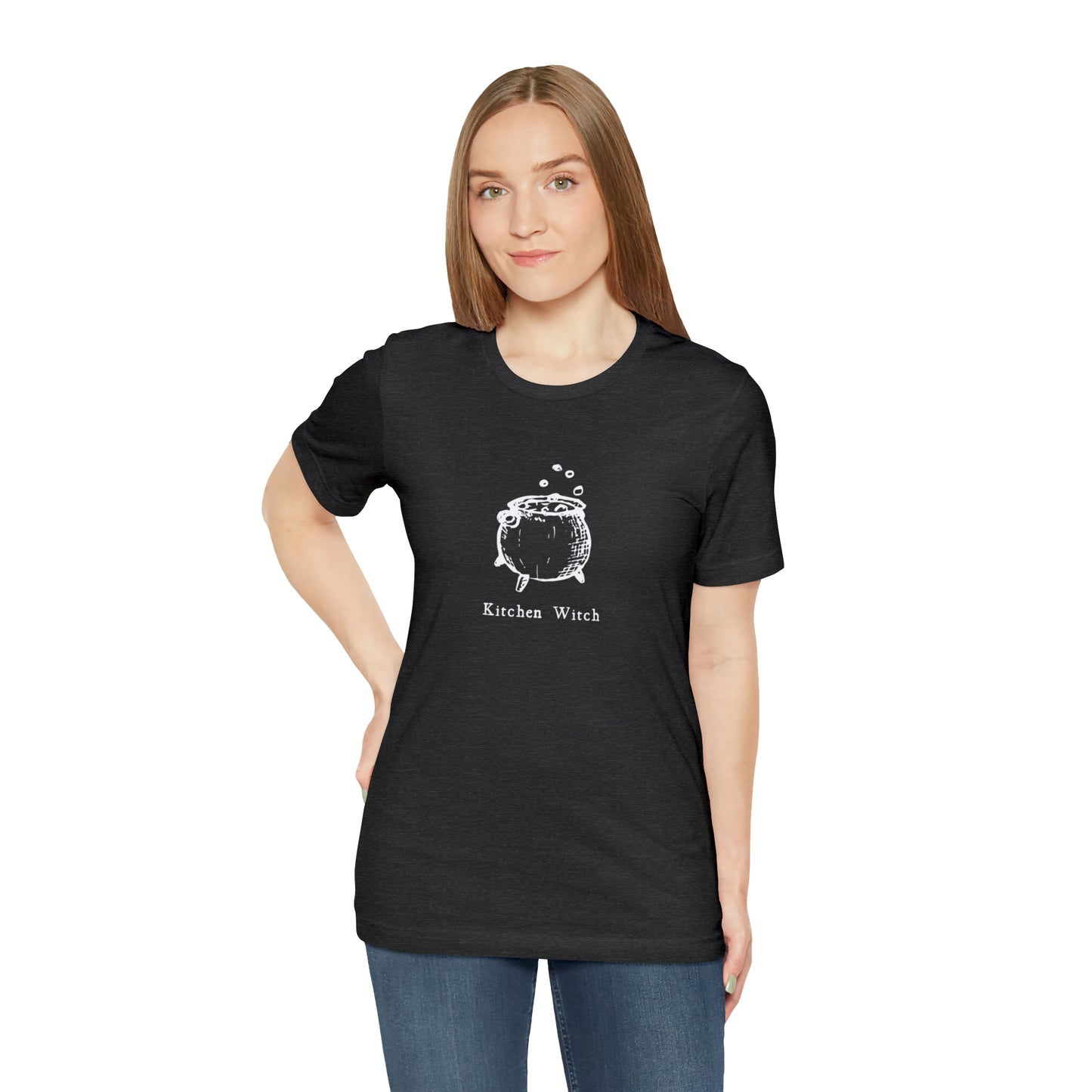 Kitchen Witch T-shirt, Kitchen Witch Cauldron Short Sleeve Shirt