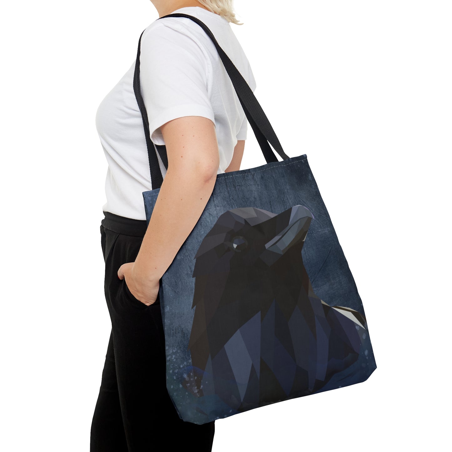 Raven Tote, Blue and Black Raven Tote Bag