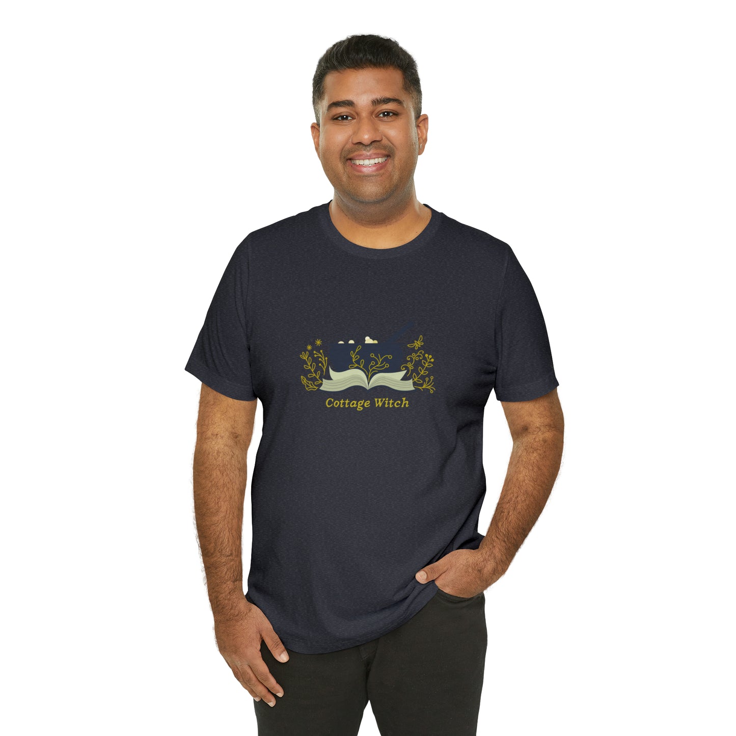 Cottage Witch T-shirt, Cottage Witch Book and Vines Short Sleeve Shirt