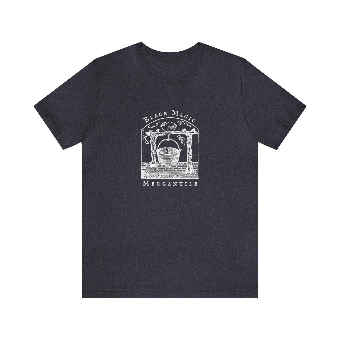 Black Magic Mercantile T-shirt, Vintage Style Witchy Short Sleeve Shirt