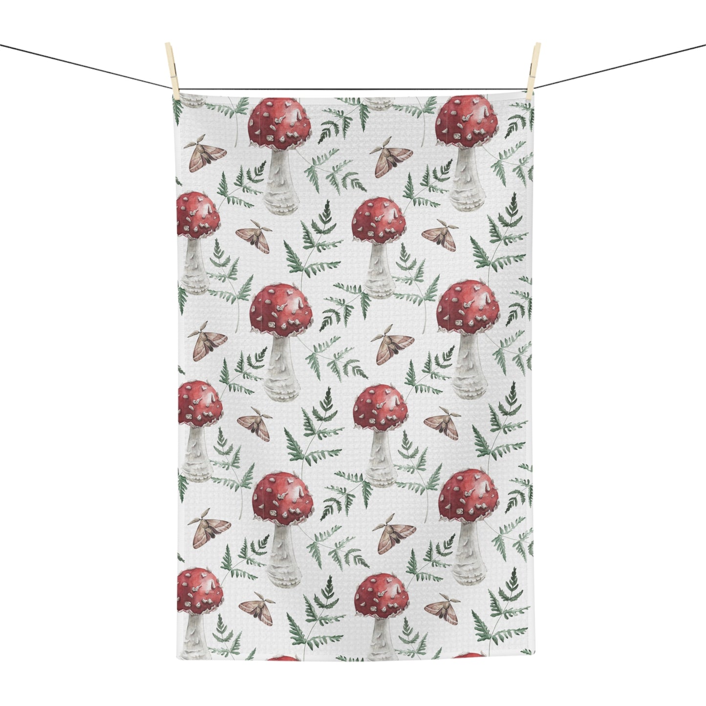 Toadstool Soft Tea Towel, Mushroom Magic Kitchen Towel