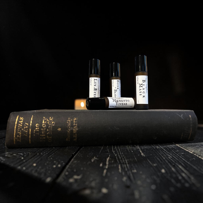 Bone & Bloom Perfume; Memento Mori Collection, 10ml Perfume Oil: Orris, Labdanum, Mineral Veil