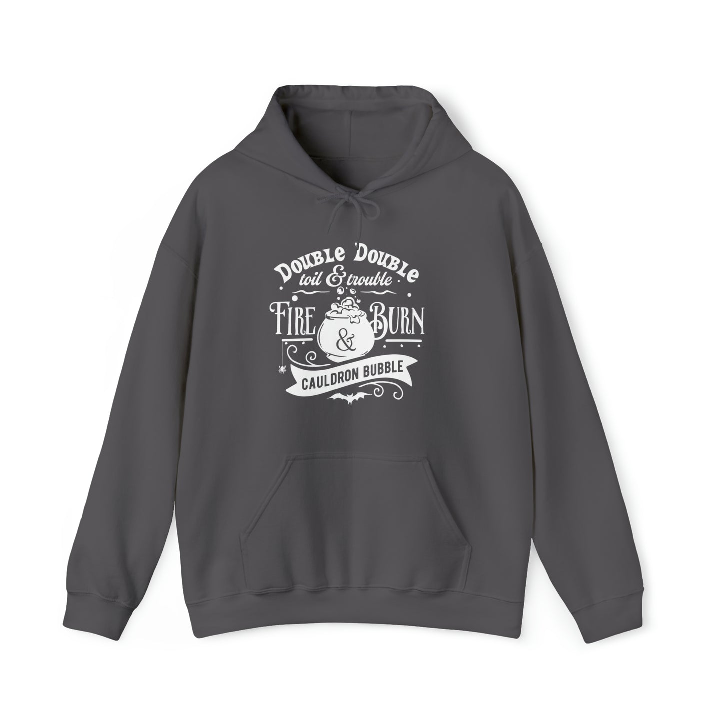 Double, Double Toil and Trouble Hoodie, Witchy Halloween Heavy Blend Hooded Sweatshirt