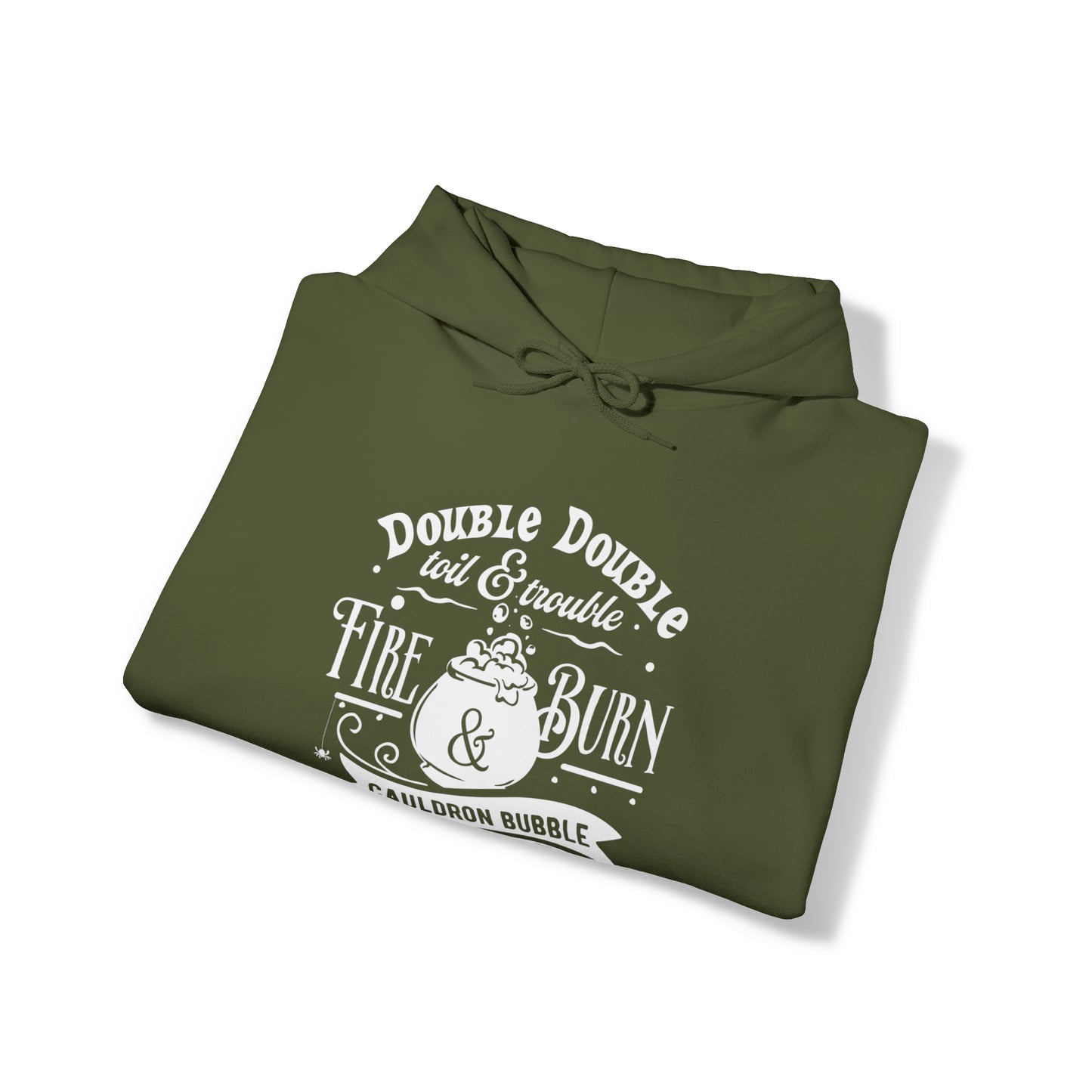 Double, Double Toil and Trouble Hoodie, Witchy Halloween Heavy Blend Hooded Sweatshirt