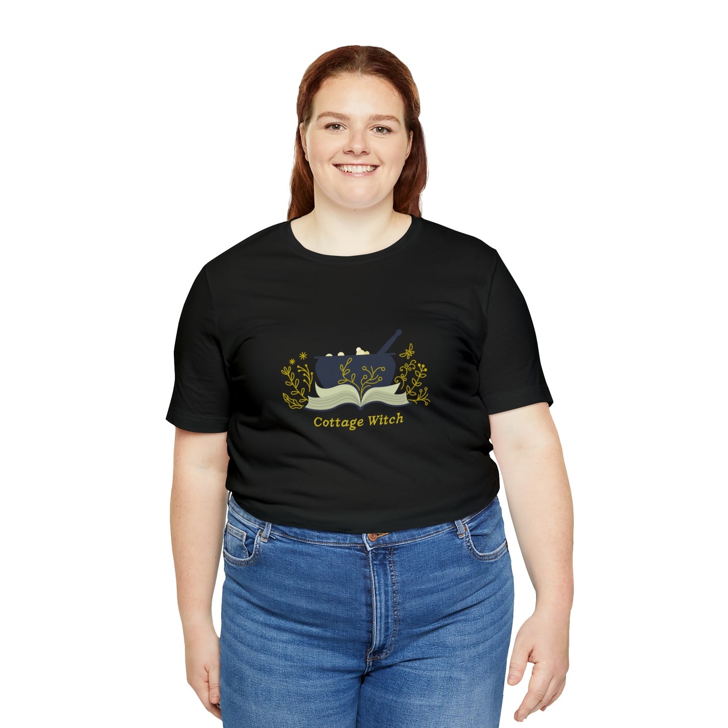 Cottage Witch T-shirt, Cottage Witch Book and Vines Short Sleeve Shirt