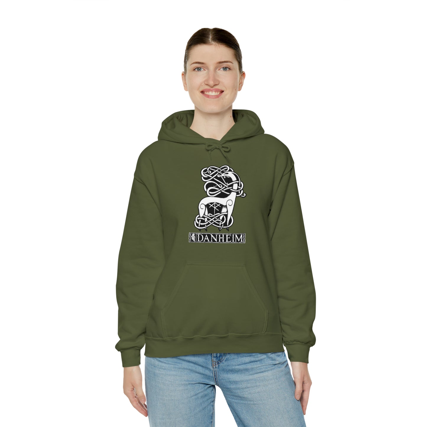 Danheim Stag Knotwork Unisex Hoodie, Heavy Blend Hooded Sweatshirt