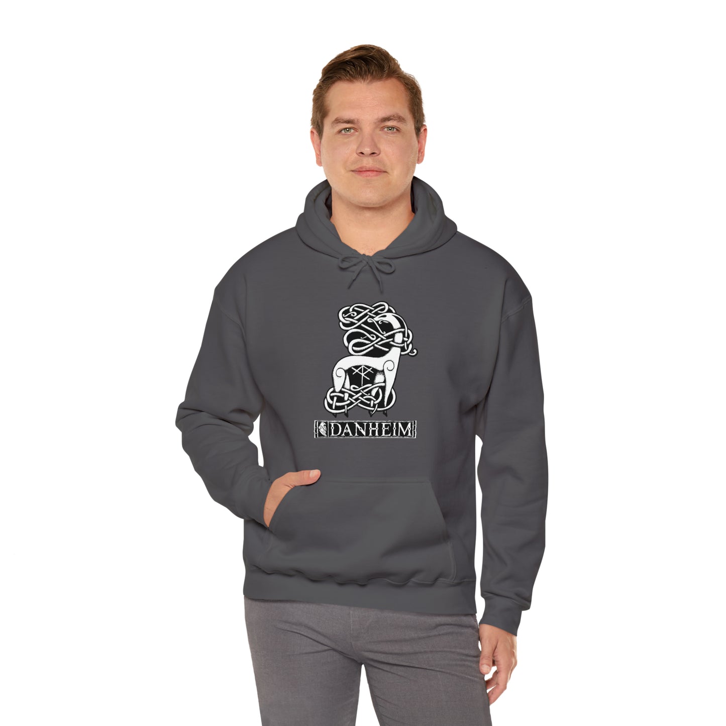 Danheim Stag Knotwork Unisex Hoodie, Heavy Blend Hooded Sweatshirt