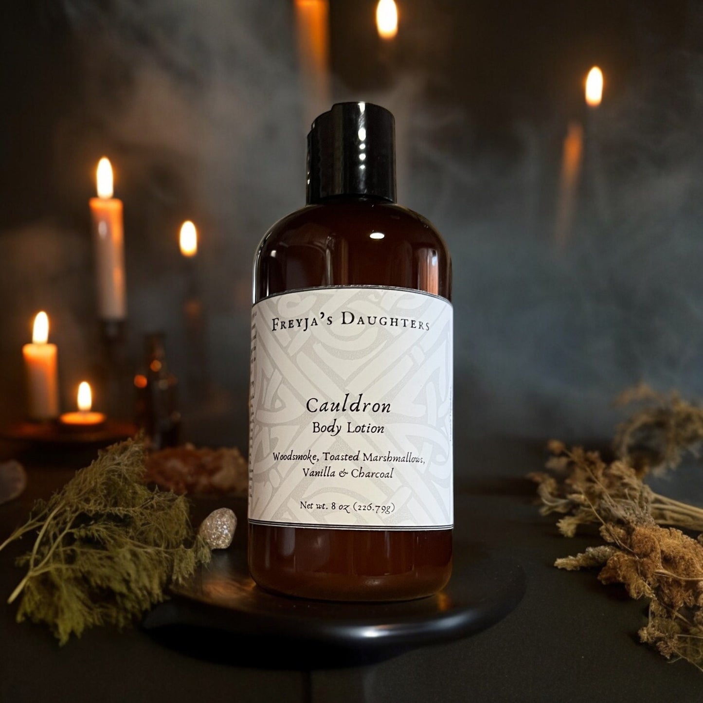 Cauldron Body Lotion, Smoked Vanilla and Charcoal Fragrance