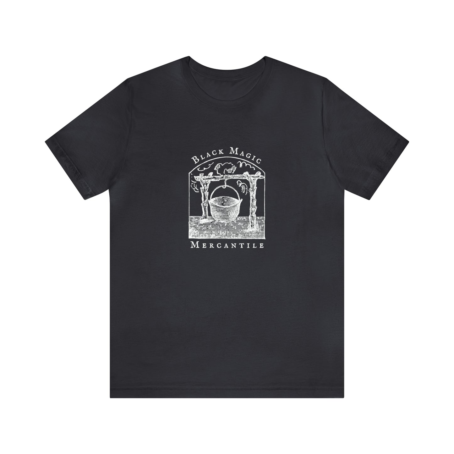 Black Magic Mercantile T-shirt, Vintage Style Witchy Short Sleeve Shirt