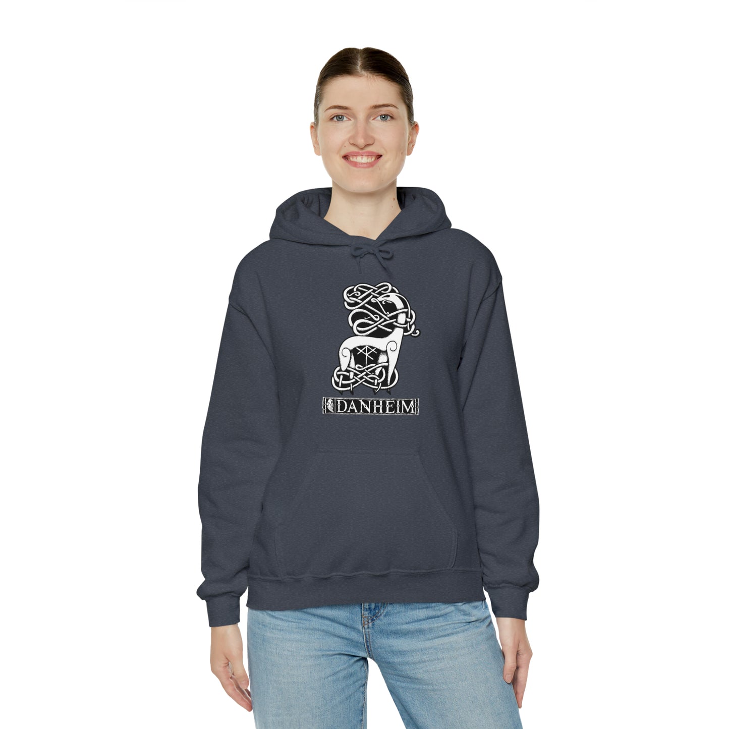 Danheim Stag Knotwork Unisex Hoodie, Heavy Blend Hooded Sweatshirt