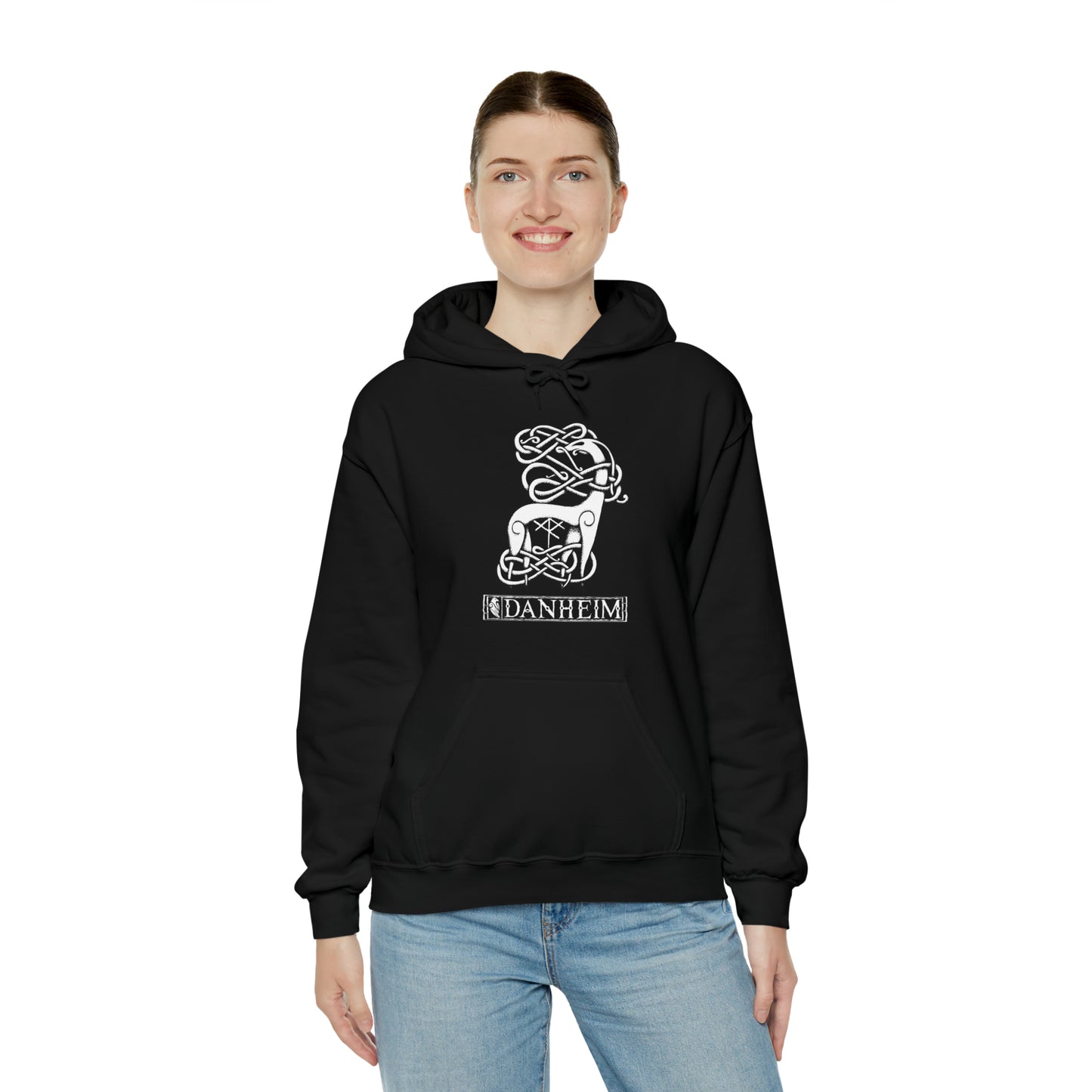 Danheim Stag Knotwork Unisex Hoodie, Heavy Blend Hooded Sweatshirt