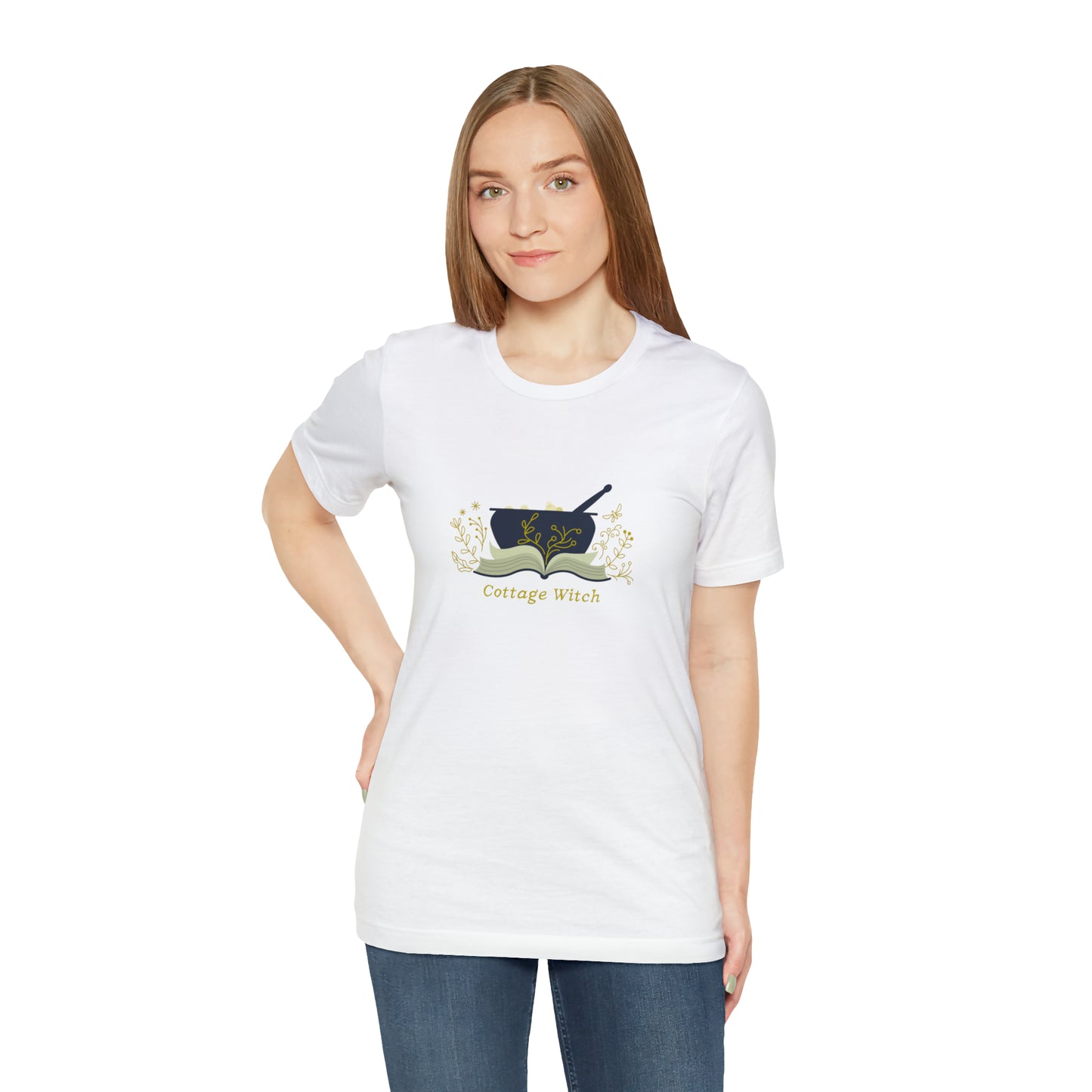 Cottage Witch T-shirt, Cottage Witch Book and Vines Short Sleeve Shirt