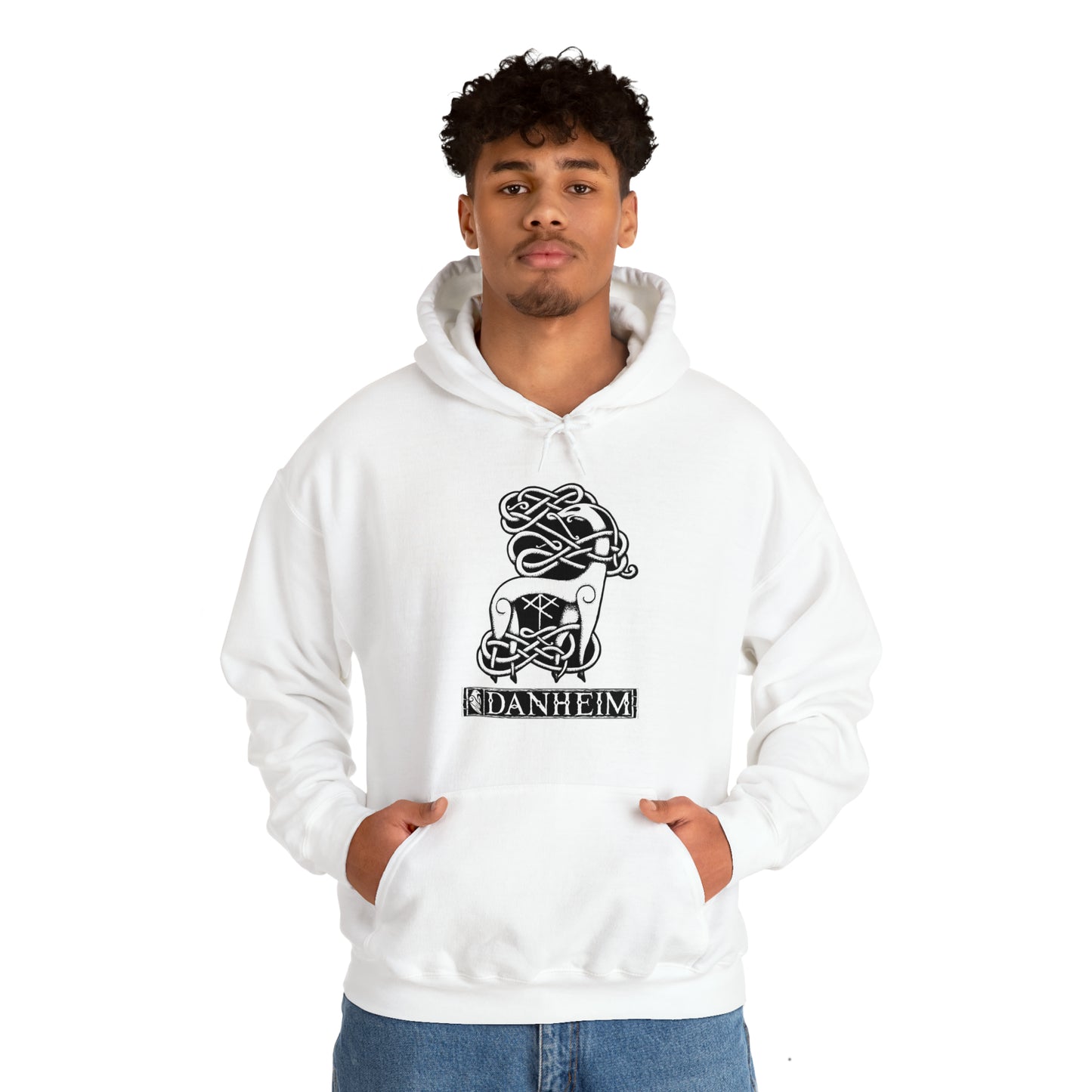 Danheim Stag Knotwork Unisex Hoodie, Heavy Blend Hooded Sweatshirt