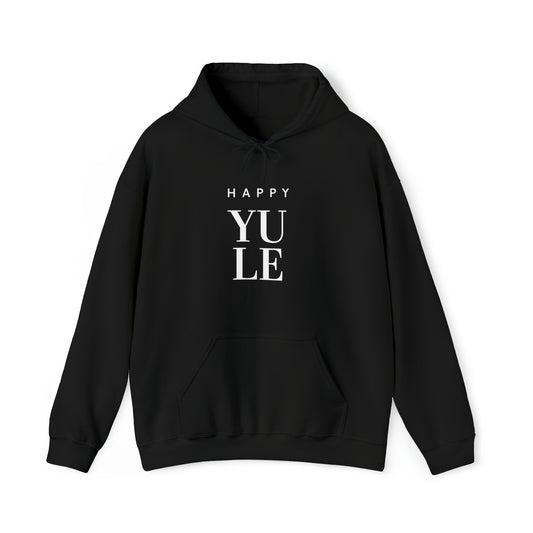 Happy Yule Hoodie, Pagan Holiday Heavy Blend Hooded Sweatshirt