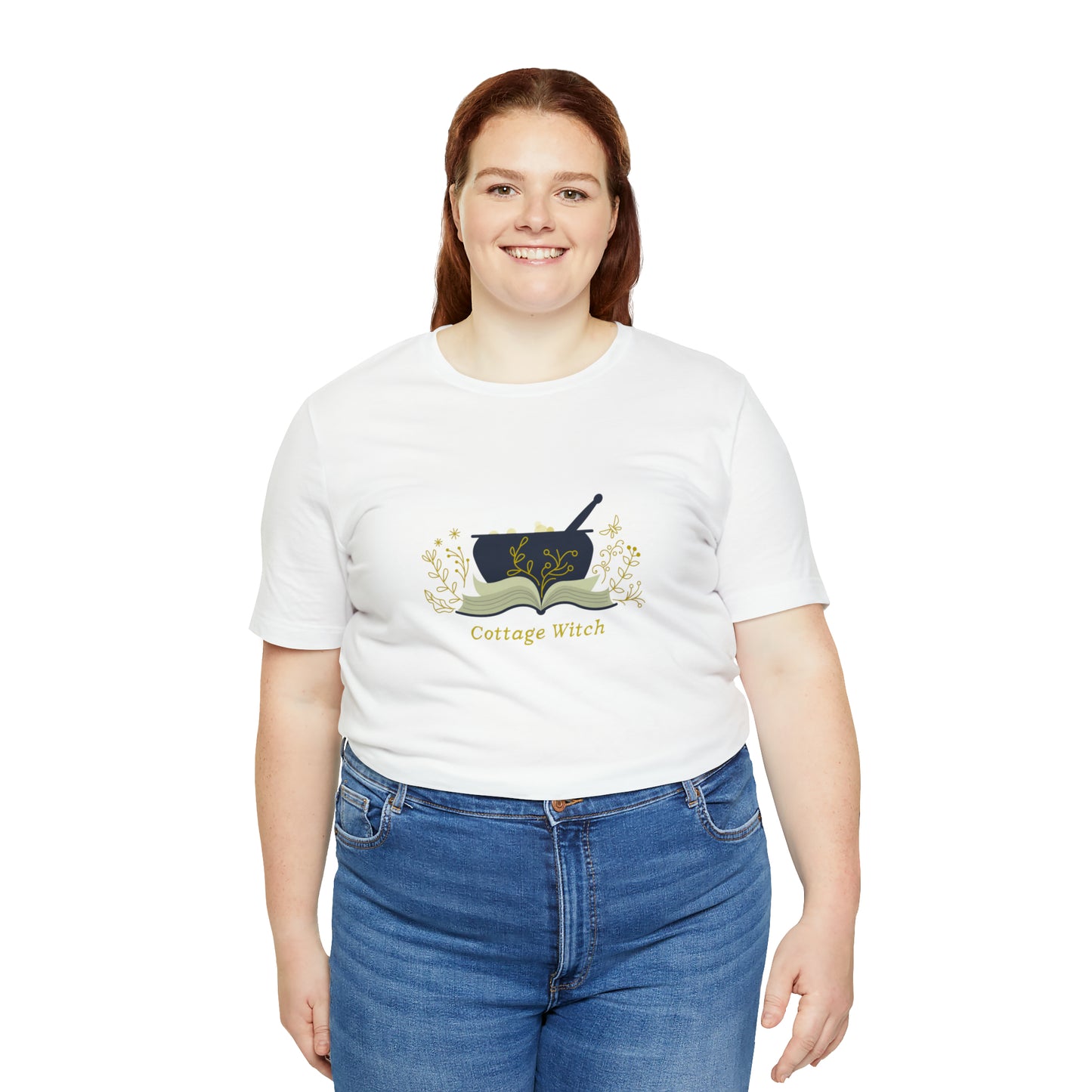 Cottage Witch T-shirt, Cottage Witch Book and Vines Short Sleeve Shirt