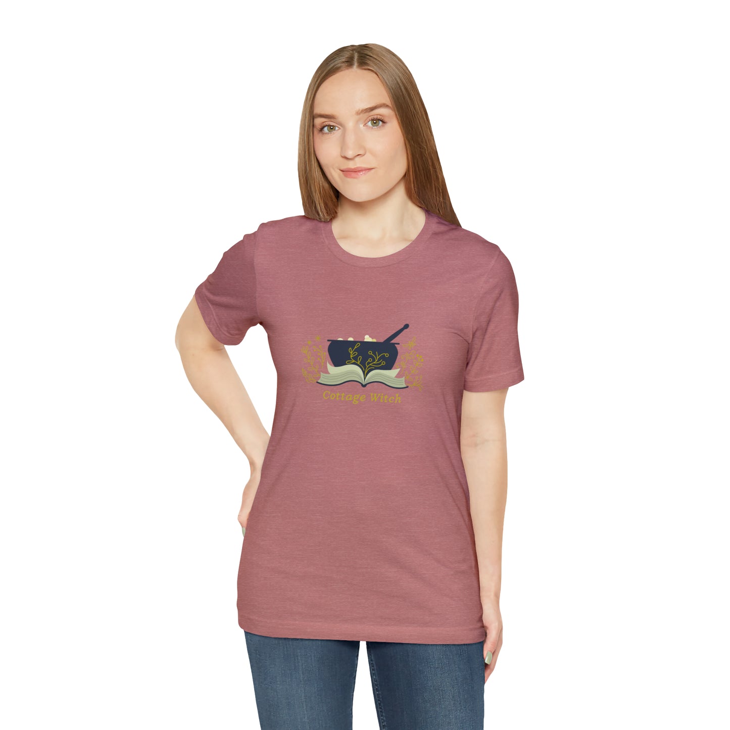 Cottage Witch T-shirt, Cottage Witch Book and Vines Short Sleeve Shirt