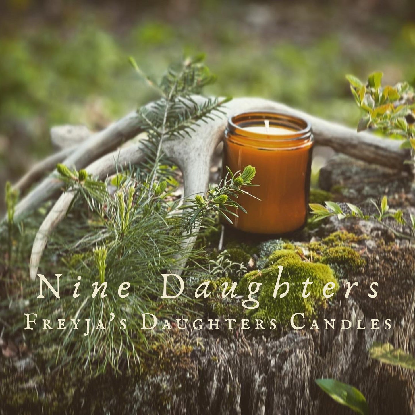 Nine Daughters Candle, Aegir and Ran's Nine Daughters, Floral Marine Scent, Norse Mythology