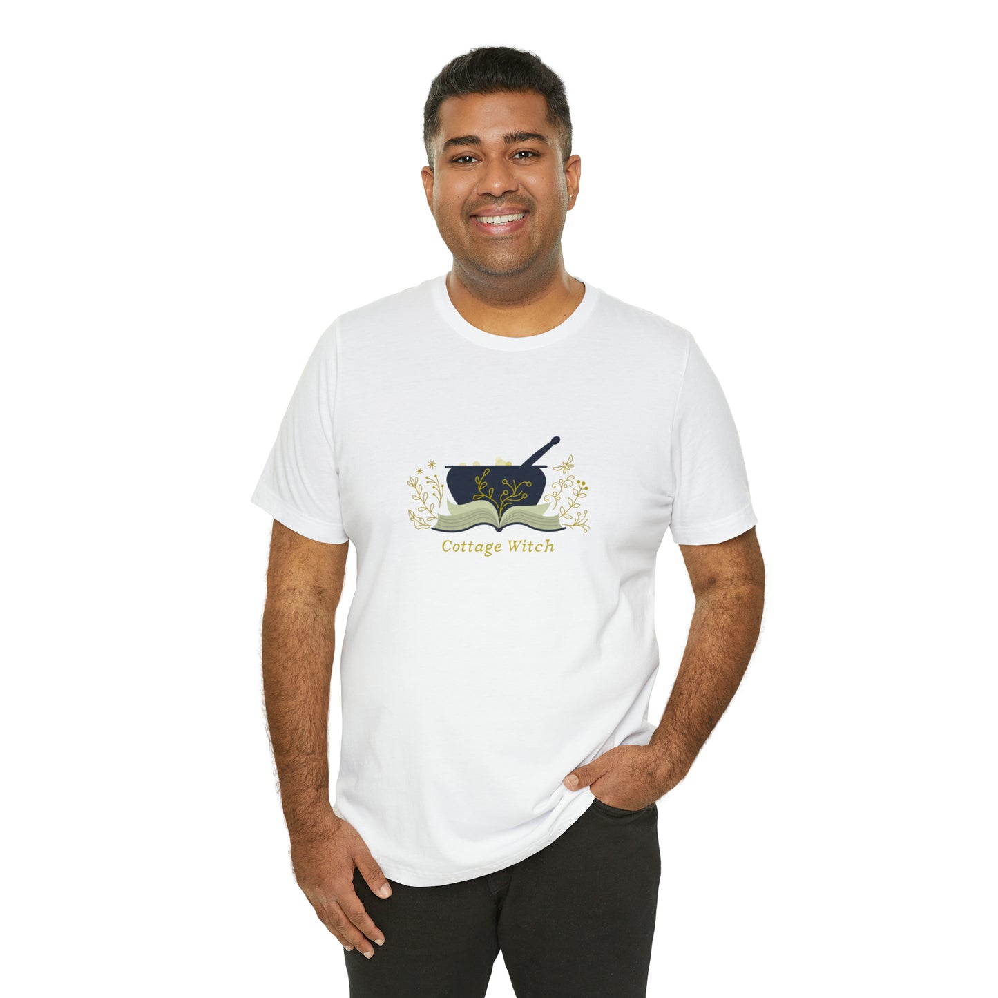 Cottage Witch T-shirt, Cottage Witch Book and Vines Short Sleeve Shirt