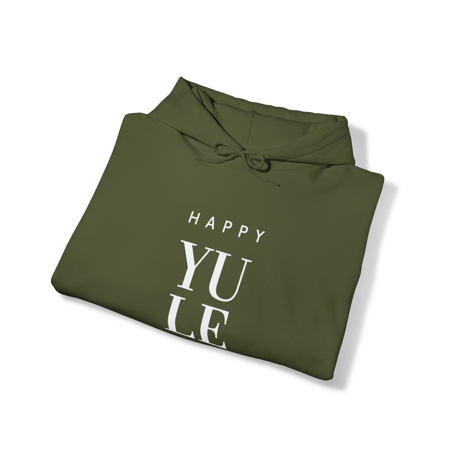 Happy Yule Hoodie, Pagan Holiday Heavy Blend Hooded Sweatshirt