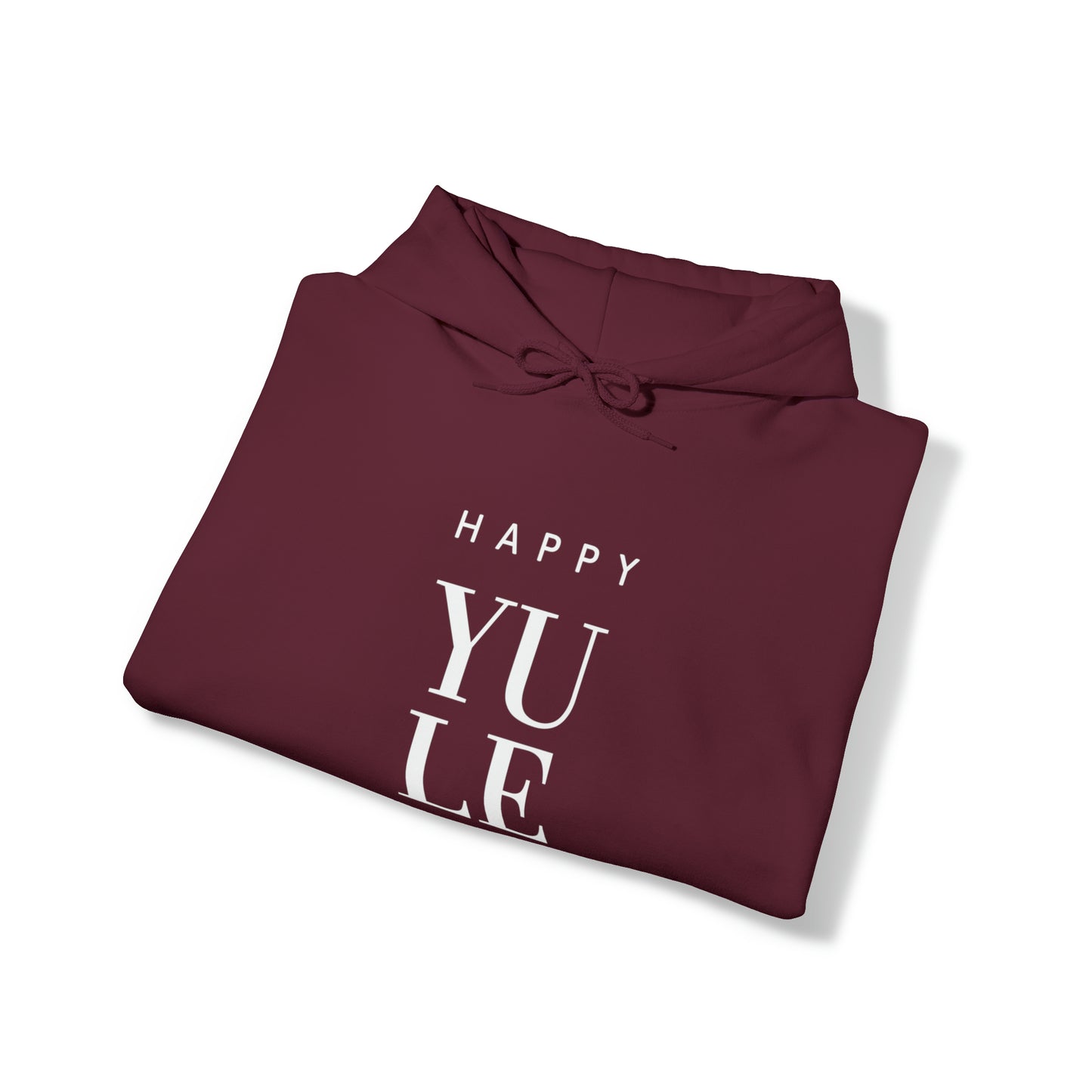 Happy Yule Hoodie, Pagan Holiday Heavy Blend Hooded Sweatshirt