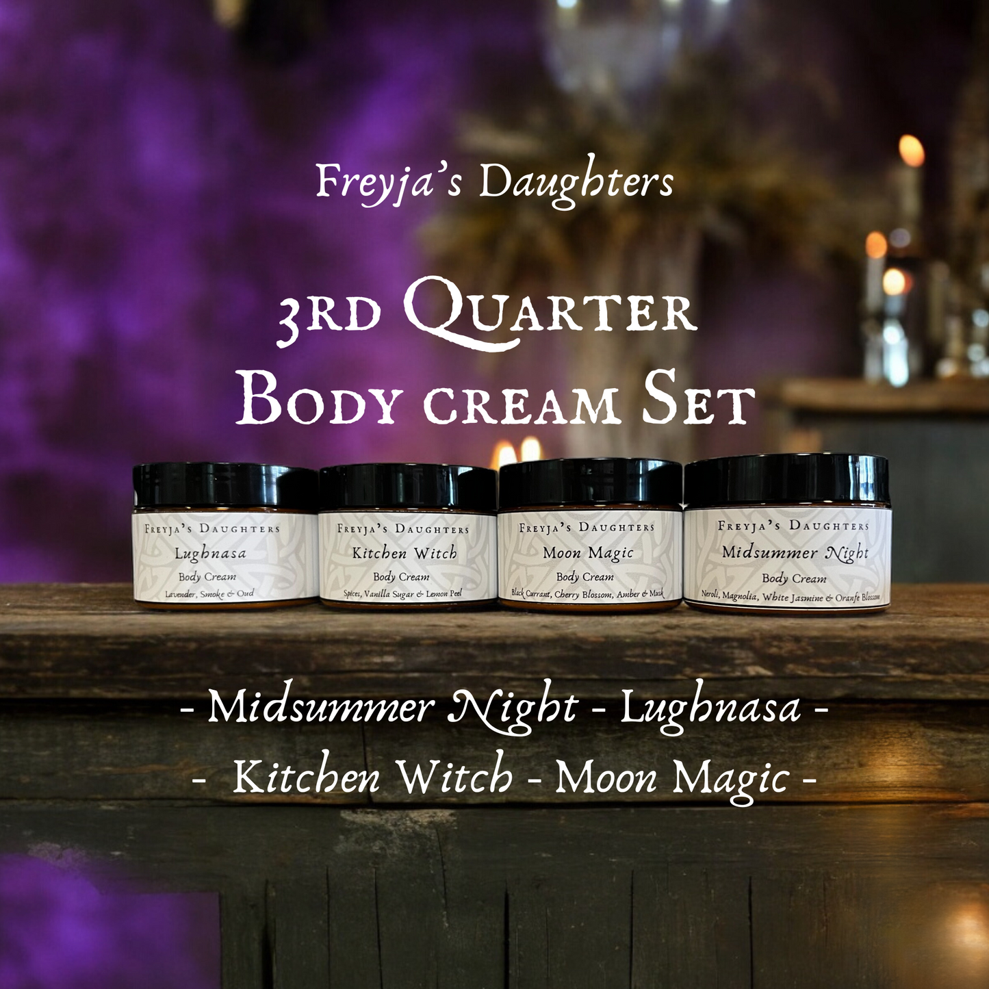 3rd Quarter Body Cream Bundle, Witches Wheel of the Year Lotion Set