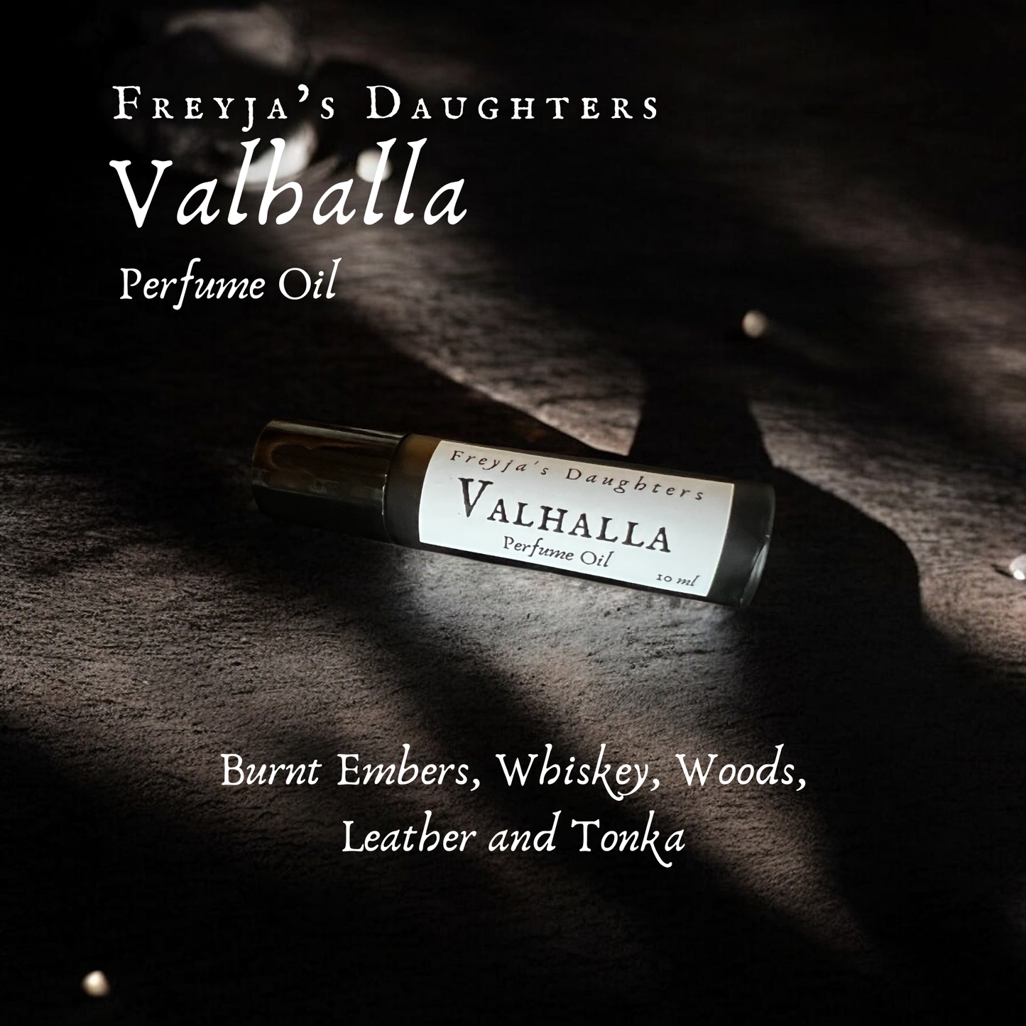 Valhalla Perfume Oil: Burnt Embers, Whiskey, Wood, Tonka & Leather