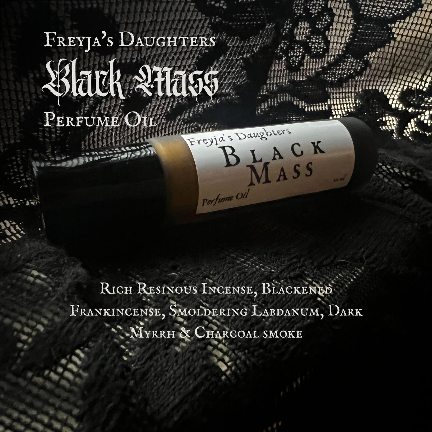 Black Mass Perfume; Memento Mori Collection, 10ml Perfume Oil: Dark Resinous Incense