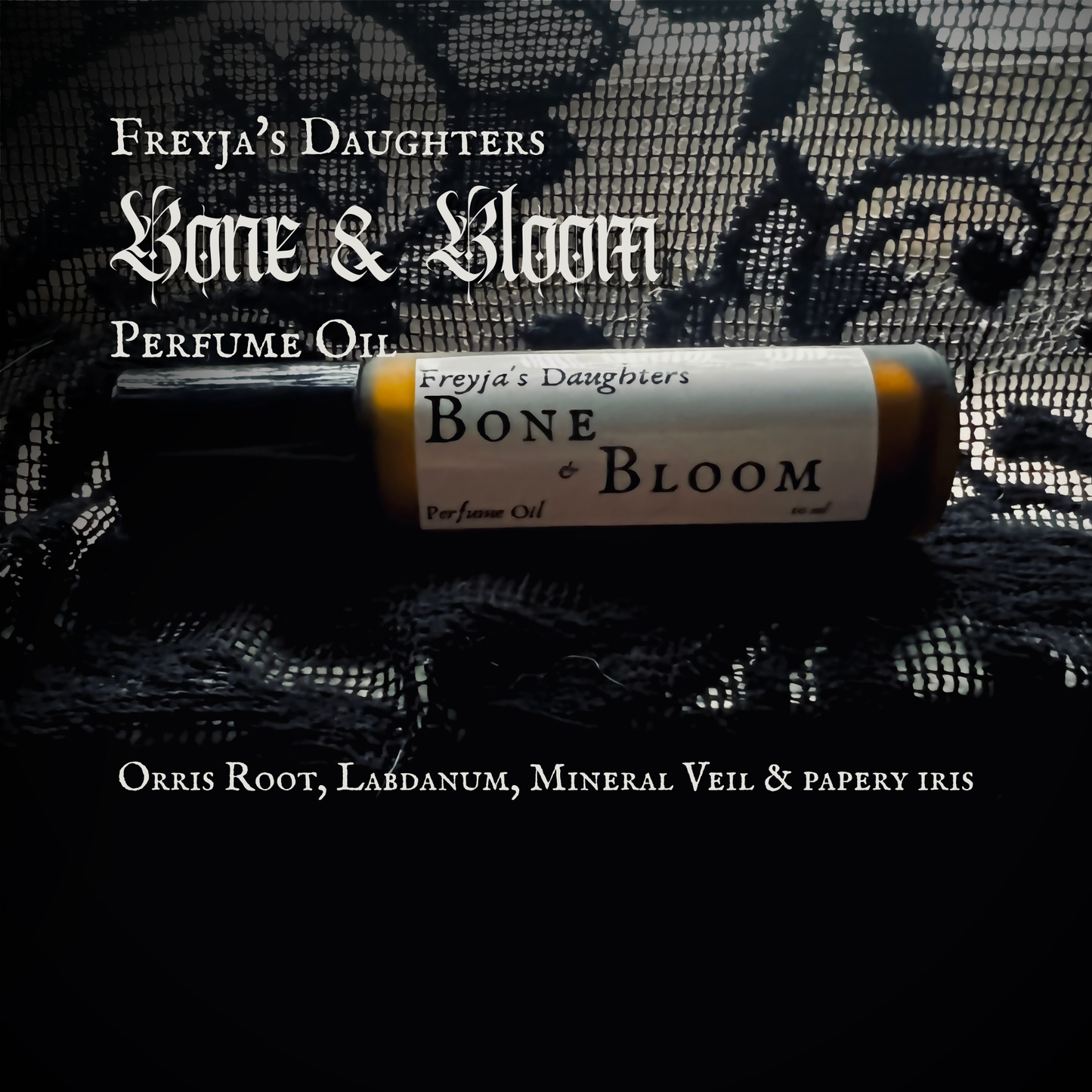 Bone & Bloom Perfume; Memento Mori Collection, 10ml Perfume Oil: Orris, Labdanum, Mineral Veil