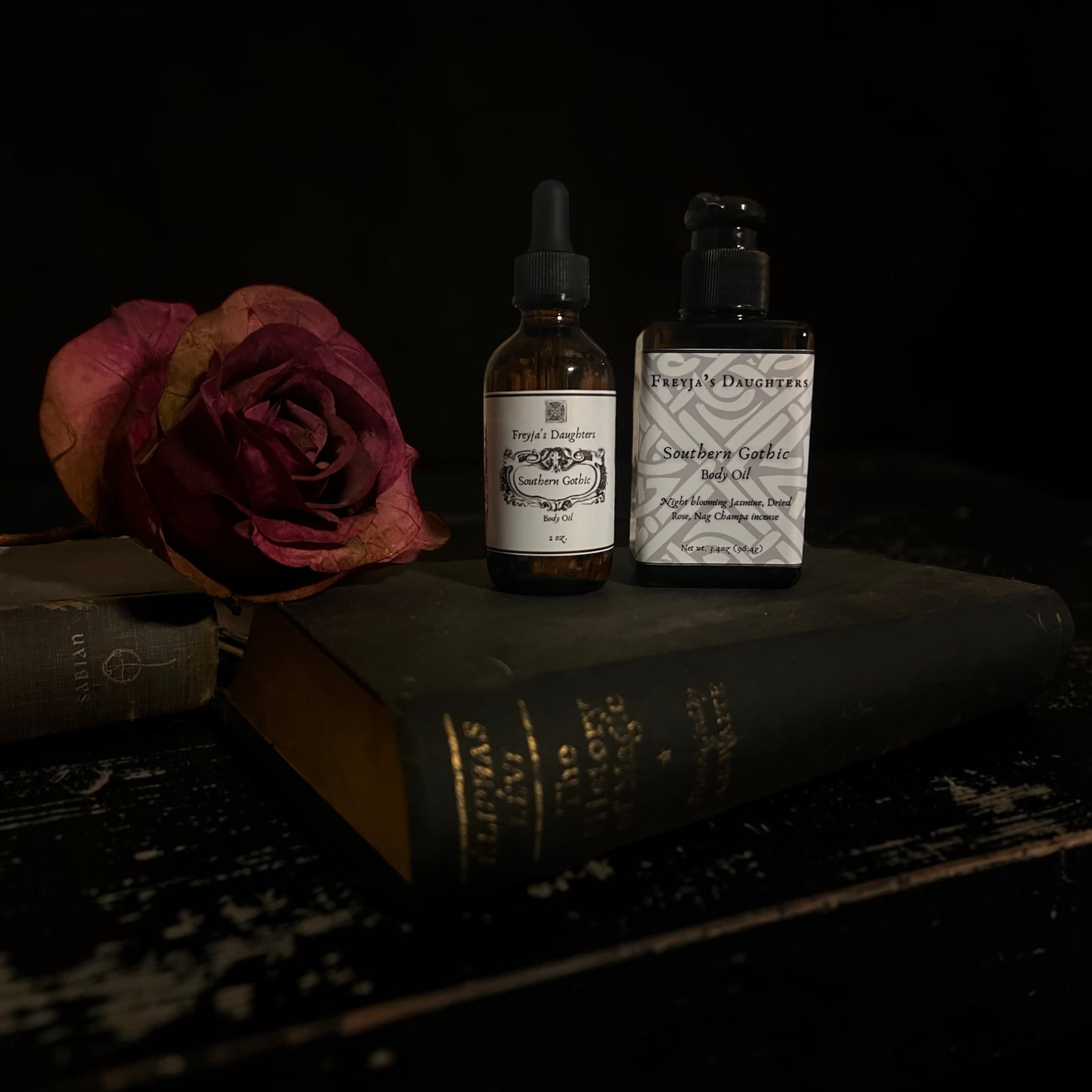 Southern Gothic Body Oil: Jasmine, Nag Champa, Dried Rose